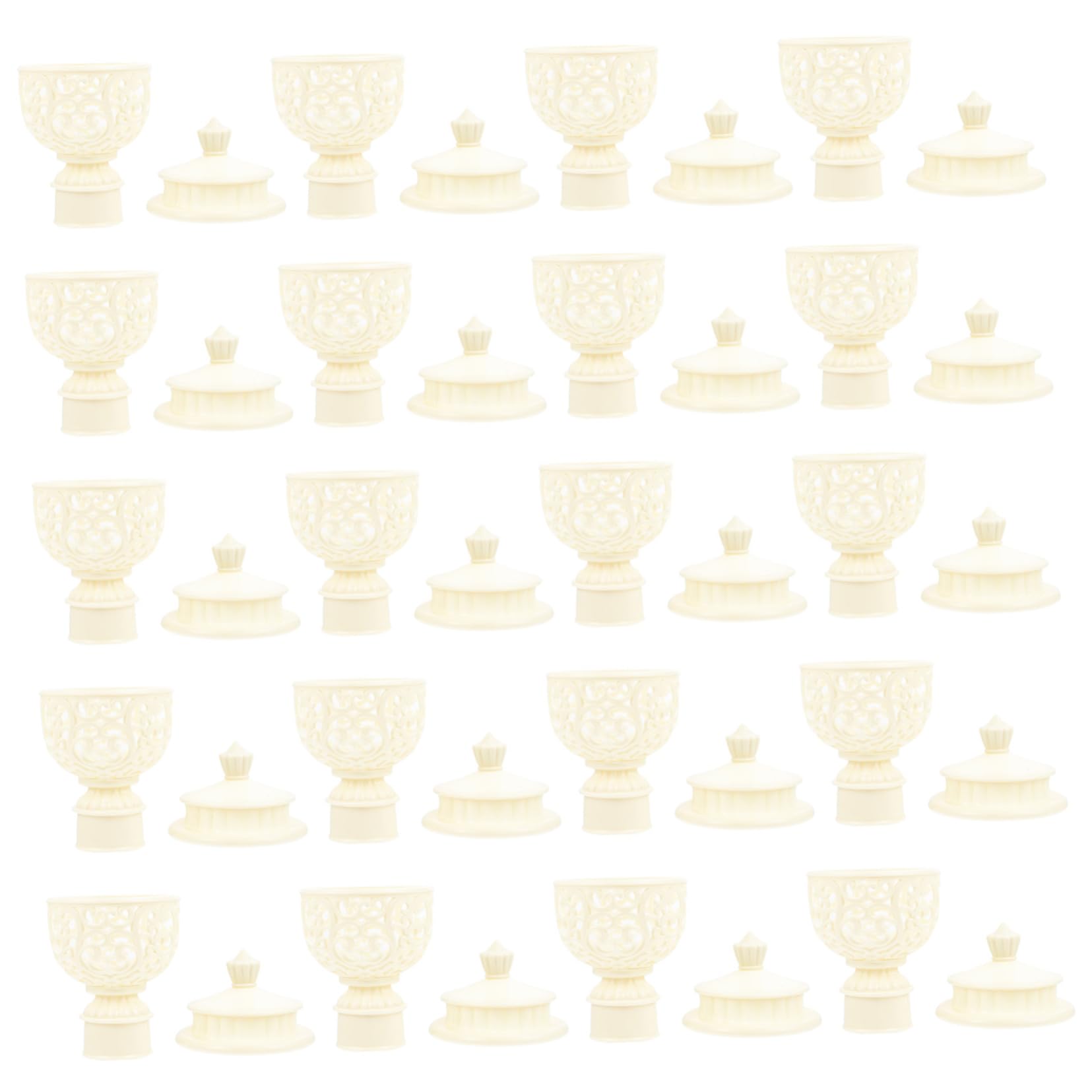 CORHAD 20Pcs Roman Curtain Rod End Caps Elegant Decorative Finials for Home Office Made from Material for Curtain Decoration Present Giving