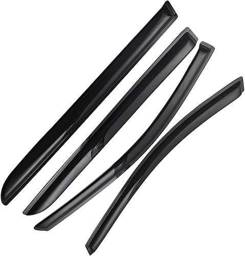 Miniatura 5 de Protectores de lluvia para ventana  Paquete de 4 deflectores de ventana lateral para ventanas de coche, montaje exterior, acrílico, protector de