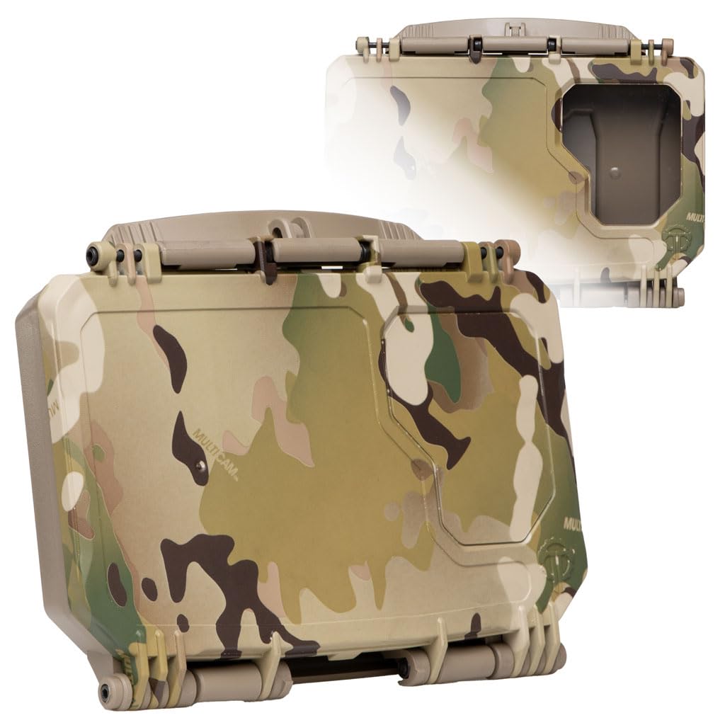 Thyrm DarkVault Comms 2.0 Critical Gear Case with Patch Panels, Integrated Phone Clamp, Viewing Window, for Chest Rig Compatible with Smartphones,