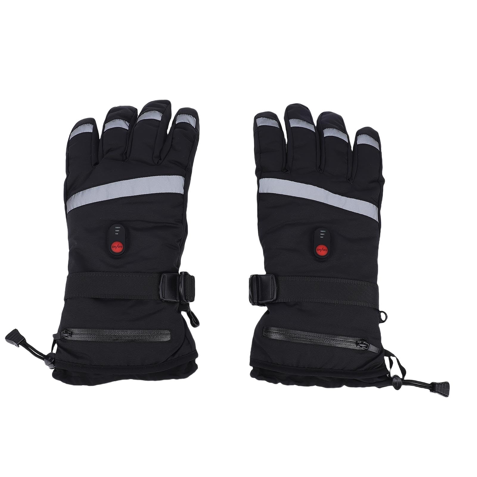 Cuifati Calefactables Recargables para Hombres y Mujeres, de Invierno Calentadores de Manos Eléctricos con 3 Niveles de Calefacción, Batería de 4000 MAh, Tiras Reflectantes para Motocicleta, esquí,