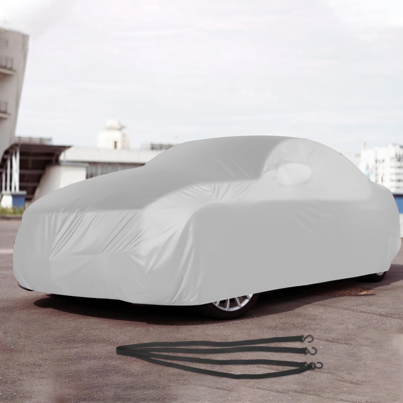 Mobestech Copriauto per Esterno, Copertura Antipioggia e Anti-uv in Peva, Isola dal Calore, Adatta All'auto, Protezione Completa per Parcheggio All'aperto