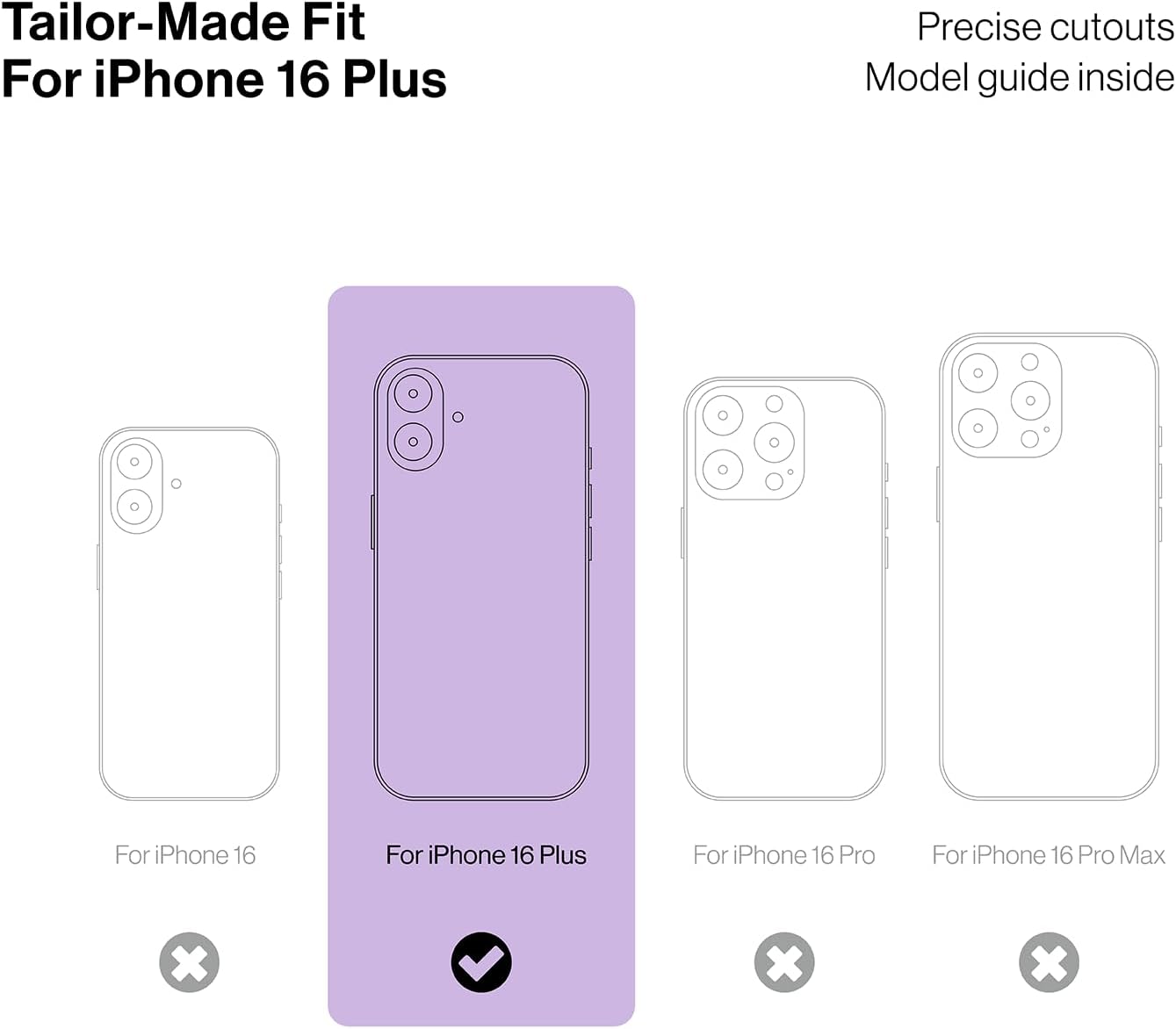 ORIbox Seralyn Series for iPhone 16 Plus Case - MagSafe Compatible, Triple-Layer Shockproof Protection, Crystal-Clear Back with Elegant Matte Frame(6.7", Lilac Dream)