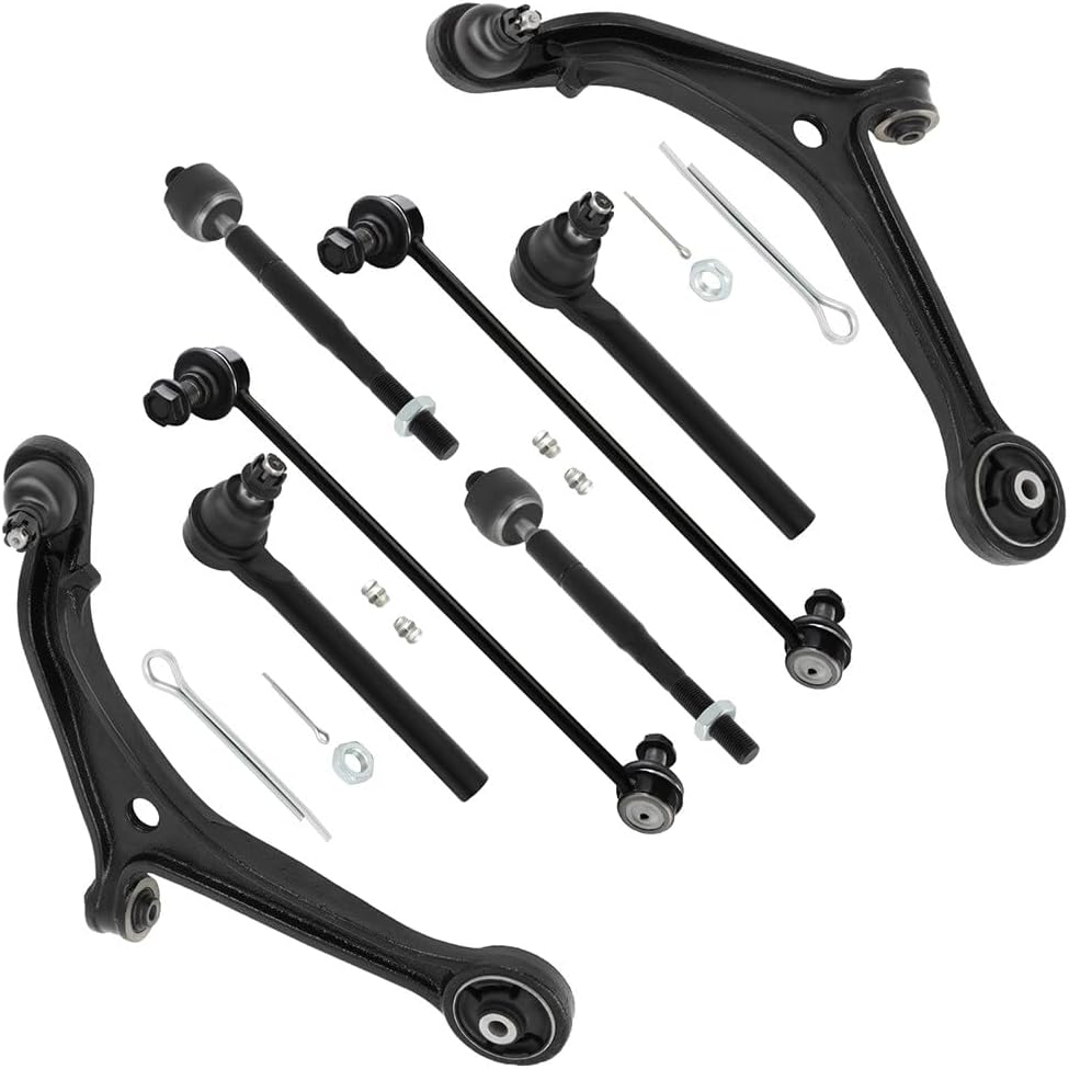 8pc Set Front Lower Control Arm with Ball Joint Inner Outer Tie Rod End Sway Bar Link Suspension Kit Replacement for 2005-2010 for Honda Odyssey