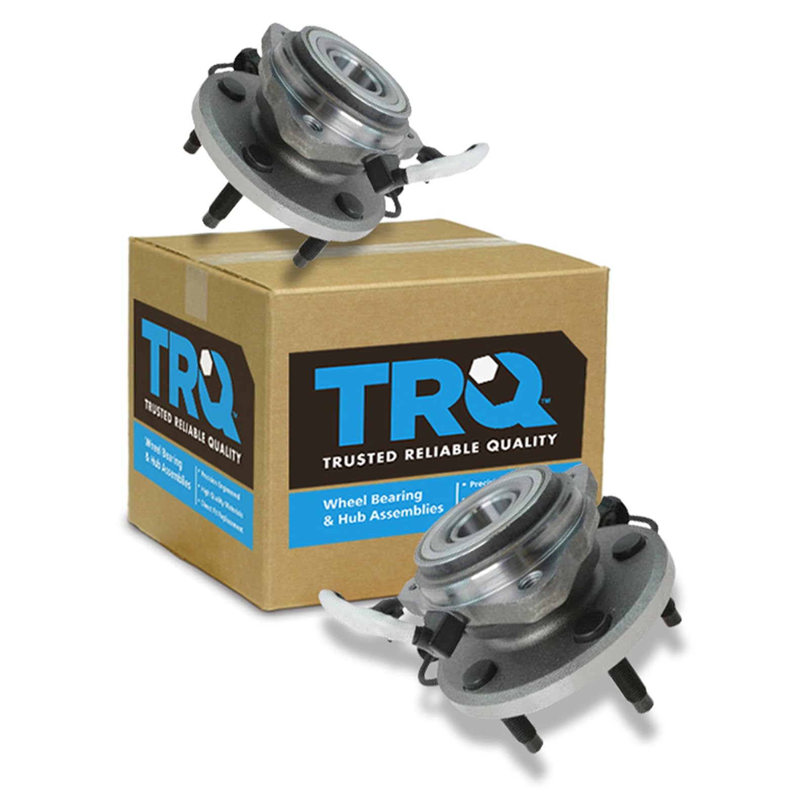TRQ Front Left and Right Wheel Bearing and Hub Assembly Set 2 Piece