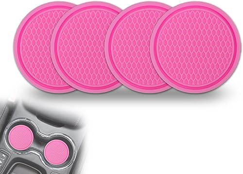 Msyuusr 4 posavasos para automóvil, posavasos de silicona con forma de panal de abeja para automóvil, accesorios universales para la mayoría de