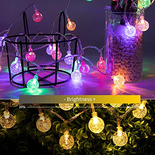 Color Changing Globe String Lights - 33 Feet 100 Led Ball Fairy Lights With Remote And Timer, 11 Lighting Modes 2 In 1 String Light Waterproof For Bedroom Outdoor Christmas Holiday Decor, Usb & Plug #TOP1