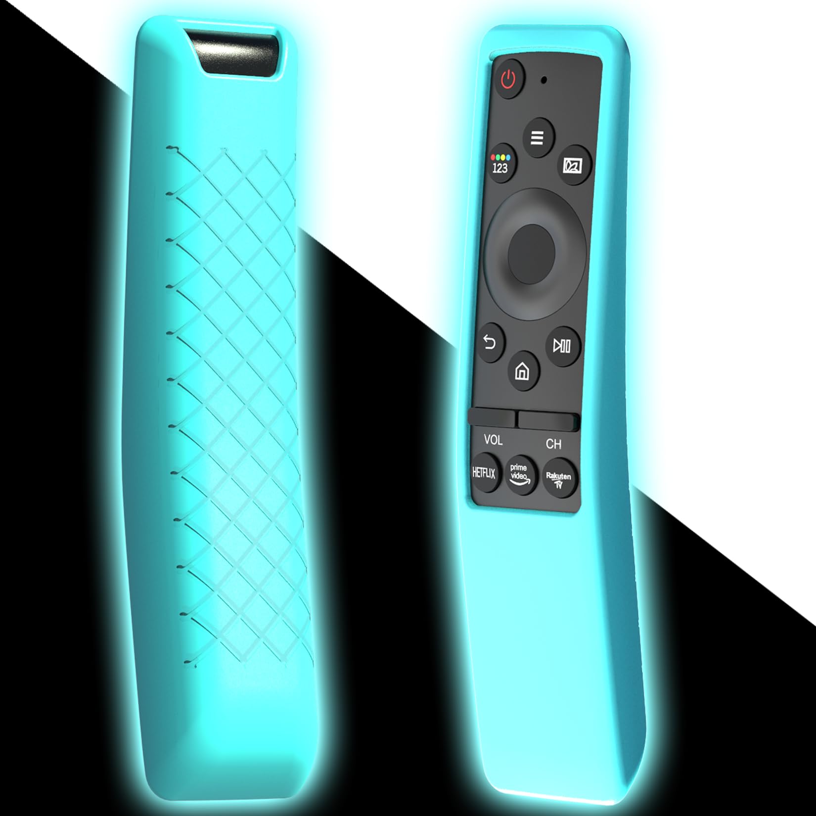 Remote Case Cover for Samsung Smart TV Remote | BN59 Series Curved Controller Universal Silicone Battery Cover Sleeve with Glow in The Dark Blue