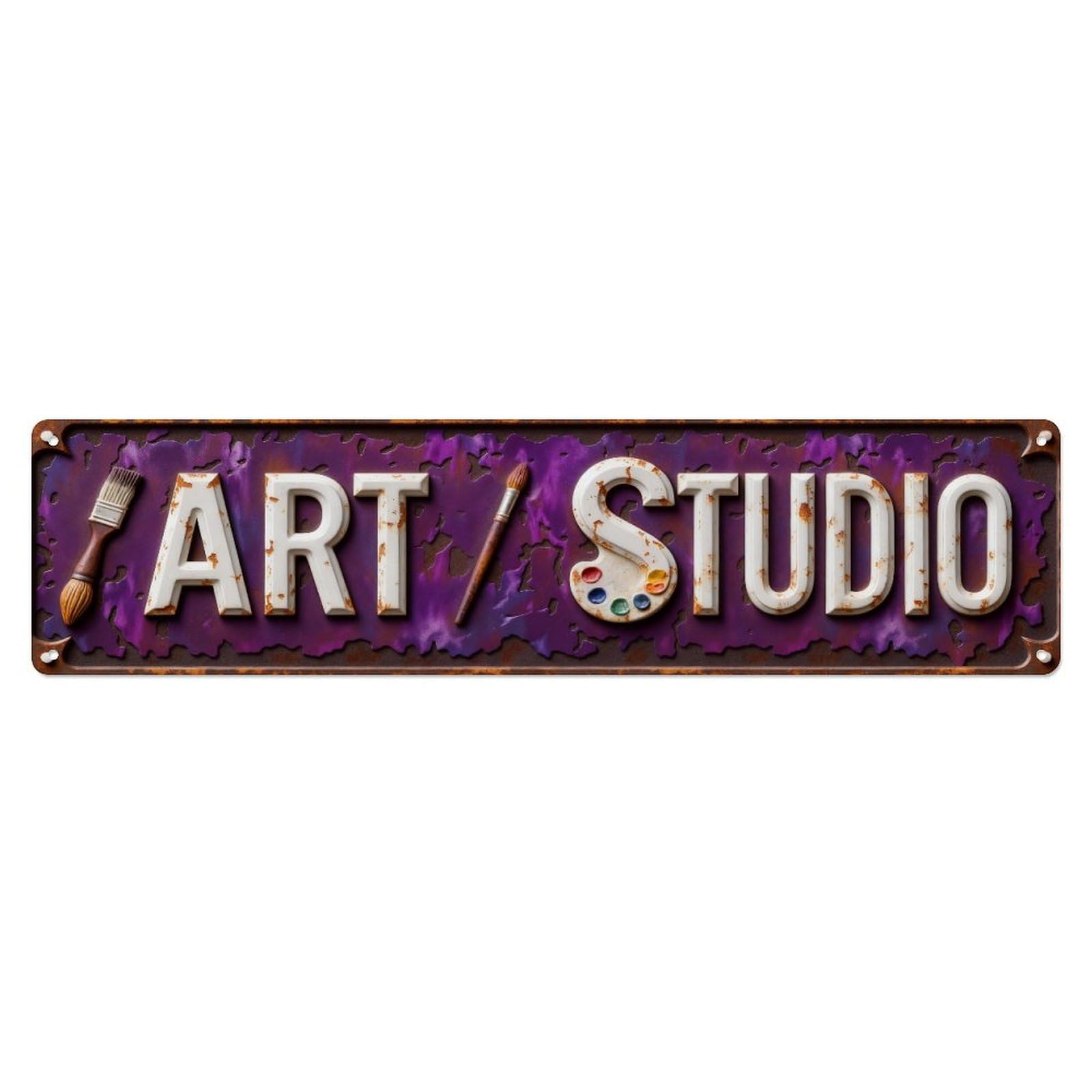 Art Studio Sign Design Metal Tin Sign Plaque