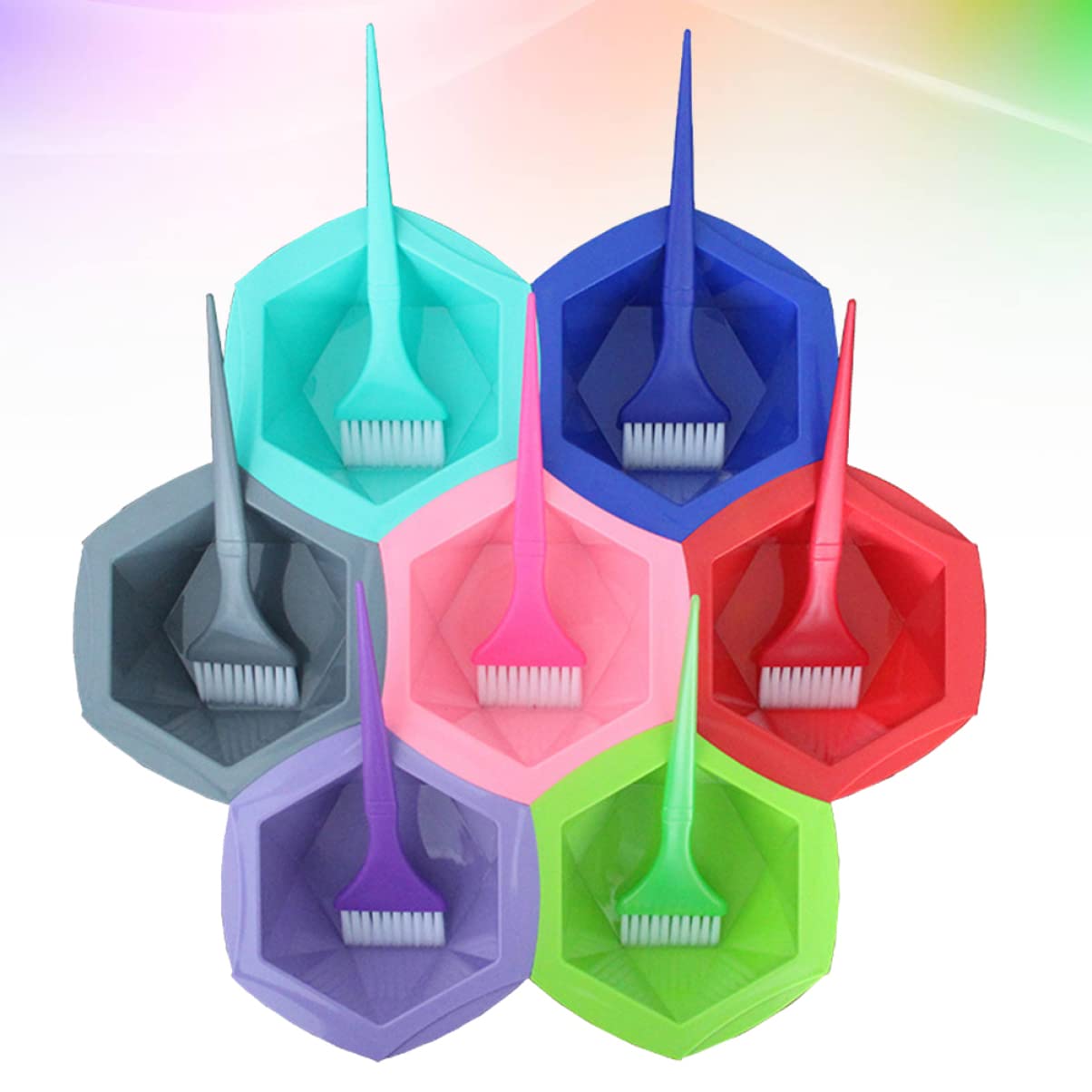 Bol de Teinture Capillaire Pinceau, Lot de 14 Set de Pièces en Plastique
