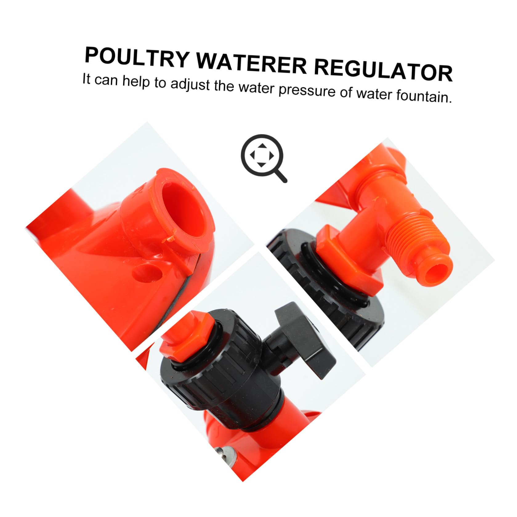 Abbeveratoio per Polli Regolatore di Pressione, 1 Pezzo | Rosso in Plastica, Design Leggero e Prevenzione Perdite, per Allevamento Avicolo