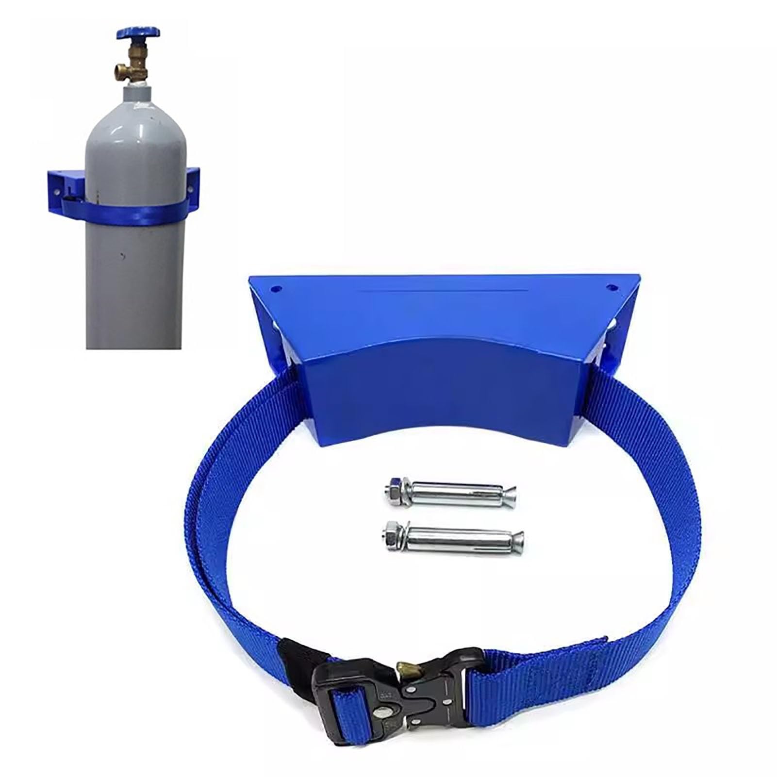 Aserzenith Oxygen Tank Holder - Durable Plastic Cylinder Bracket For O2 Bottles, Adjustable Straps For Propane & Nitrogen Tanks