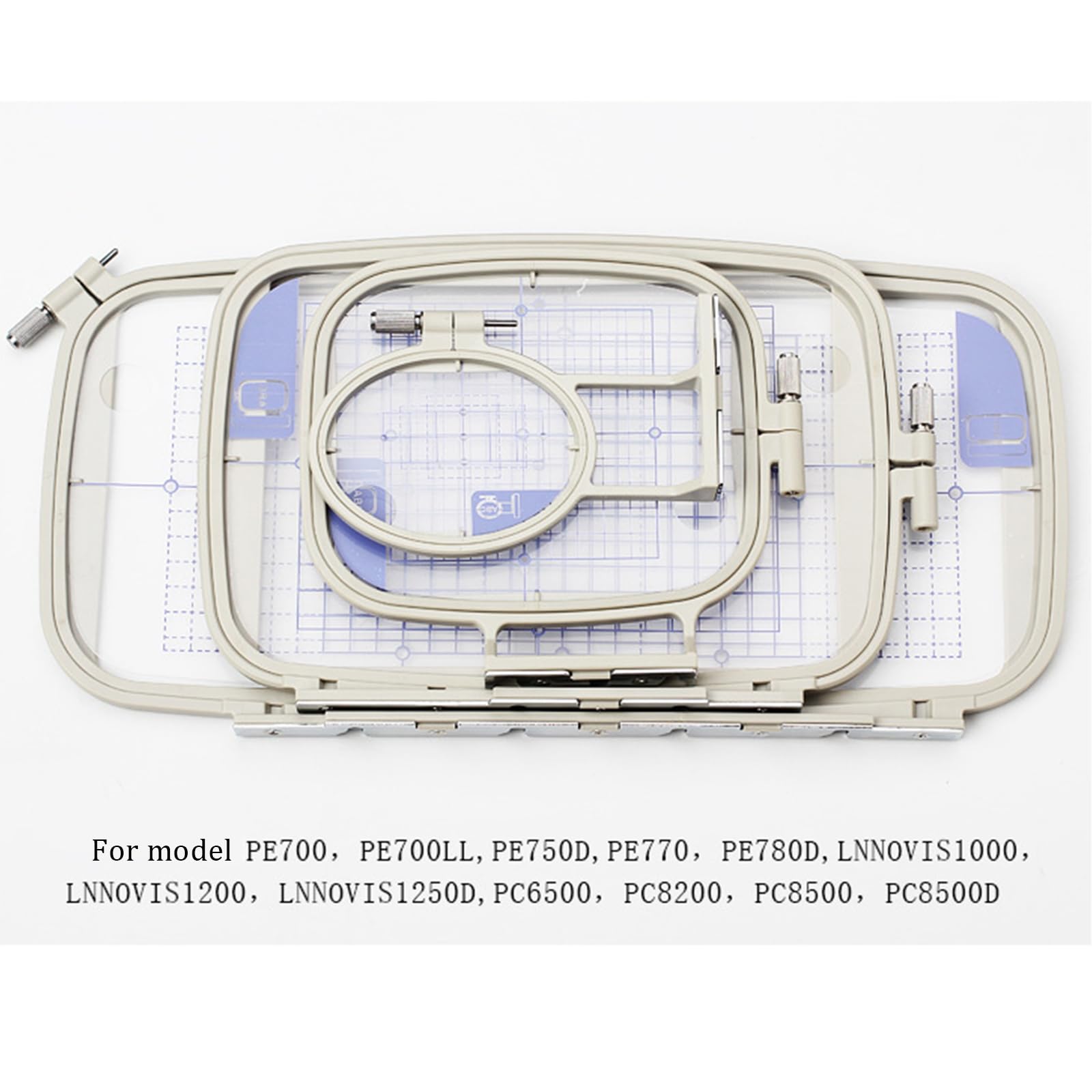 4 pezzi cerchio da ricamo per PE780D PC6500 PC8500 PC8500D PE770 telaio da ricamo regolabile