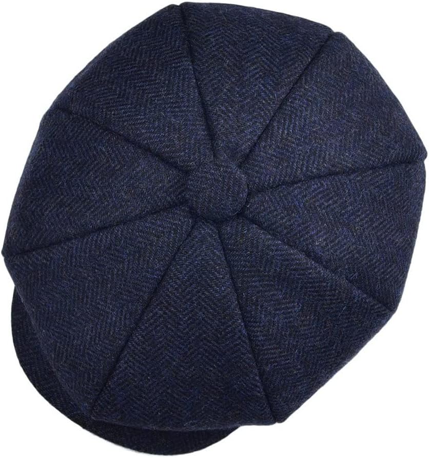 Caps Small Size Navy Woolen Tweed Flat Cap Toddler Youth Beret Hat