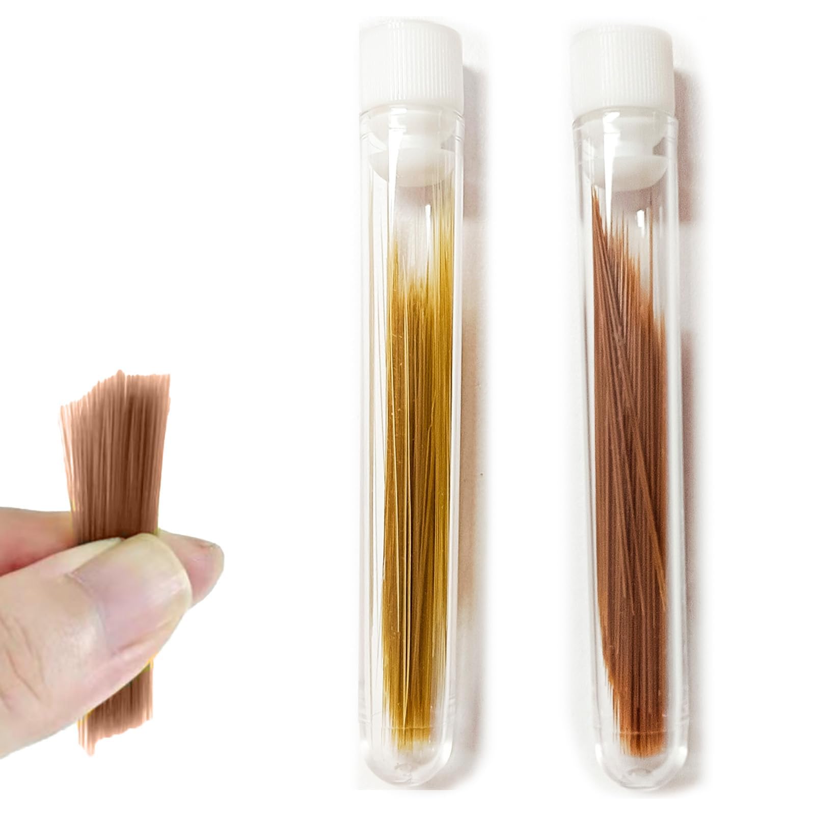 300PCS Simulated Animal Whiskers for Crafts Needle Felting, Brown Faux Fur Accessories for DIY Stuffed Animals, Cats, Mice, Puppetry Arts & Crafts Supplies in Tube