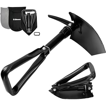 Multifunctional Folding Shovel, Car Scoop, Snow Shovel, Outdoor, Soil Digging, Disaster Prevention, Gardening, Mountaineering, Military, Lightweight, Emergency Tool, Storage Bag Included
