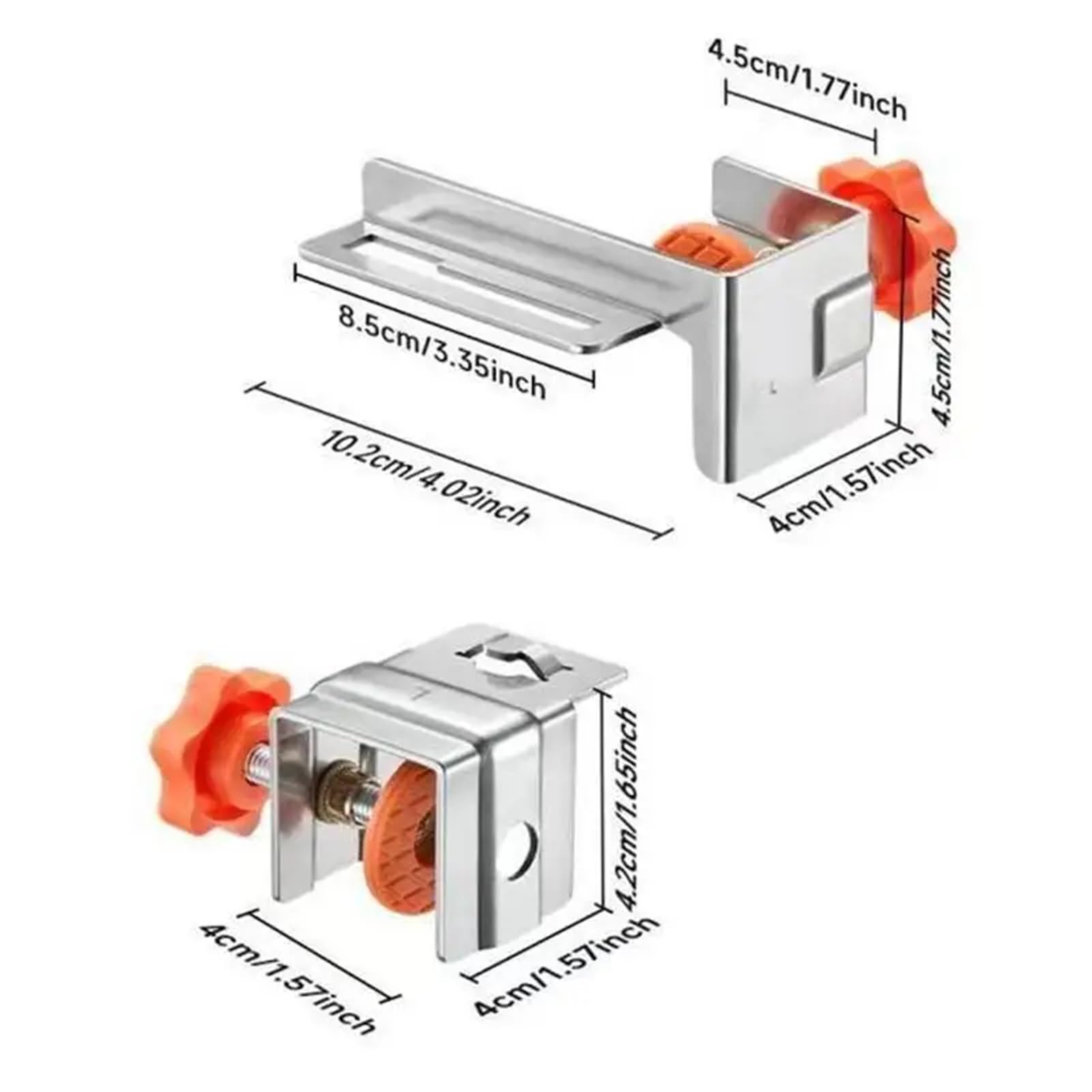 Sargento para Cajones Abrazadera de fijación de cajón ajustable, 2 abrazaderas for panel de cajón, plantilla de montaje de acero inoxidable ajustable for posicionamiento de carpintería de cocina