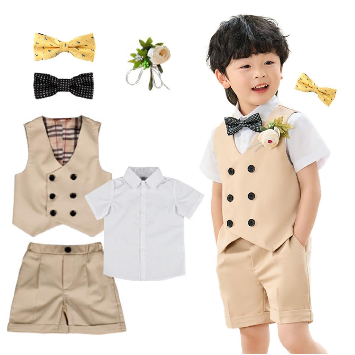 | [しあわせ倉庫] キッズスーツ 半袖６点フルセット男の子