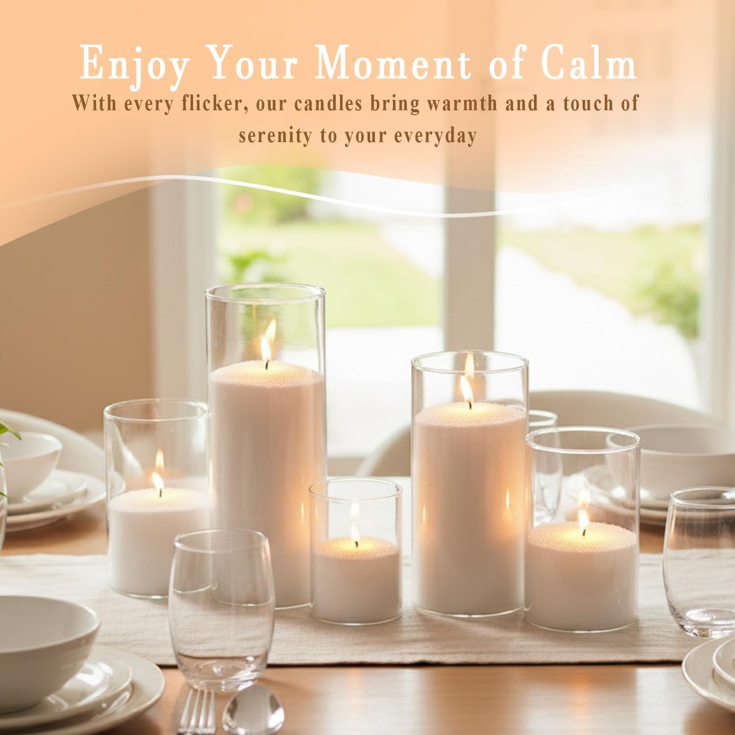 36oz Scented Candle Sand Wax, Citrus& Lavender- 2 Tubes Scented Pearled Candles with 240 Hr+ Long Burning Time, Refillable Powder Candle Beads with 30 Wicks for Home Decor/ Holiday Gift/ Relaxation