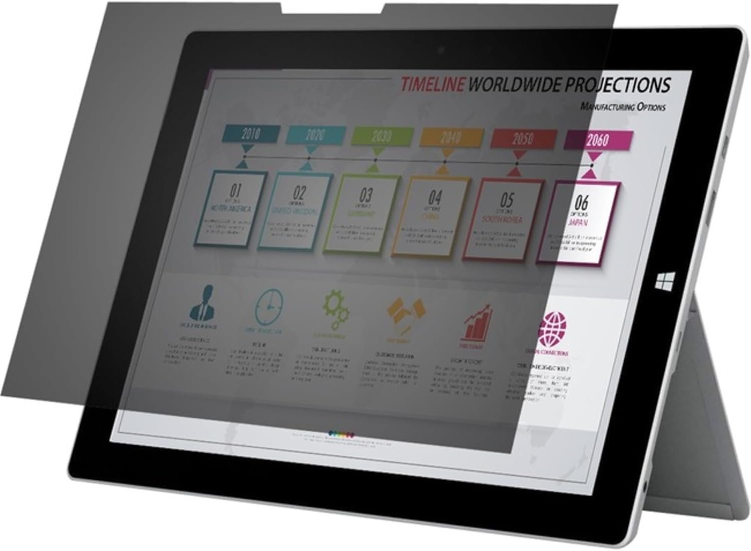 ROCSTOR Privacy Filter-Surface PRO Surface PRO 4/5/6/7-EASY-ON-TAA CMP Accessories Notebook/Tablet ACCS