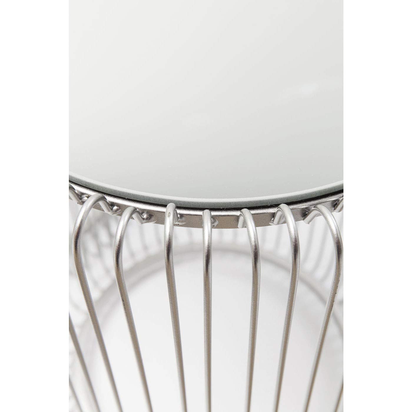 Kare Design Wire Bijzettafel Hoog - Set Van 2 - Messing Met Glas