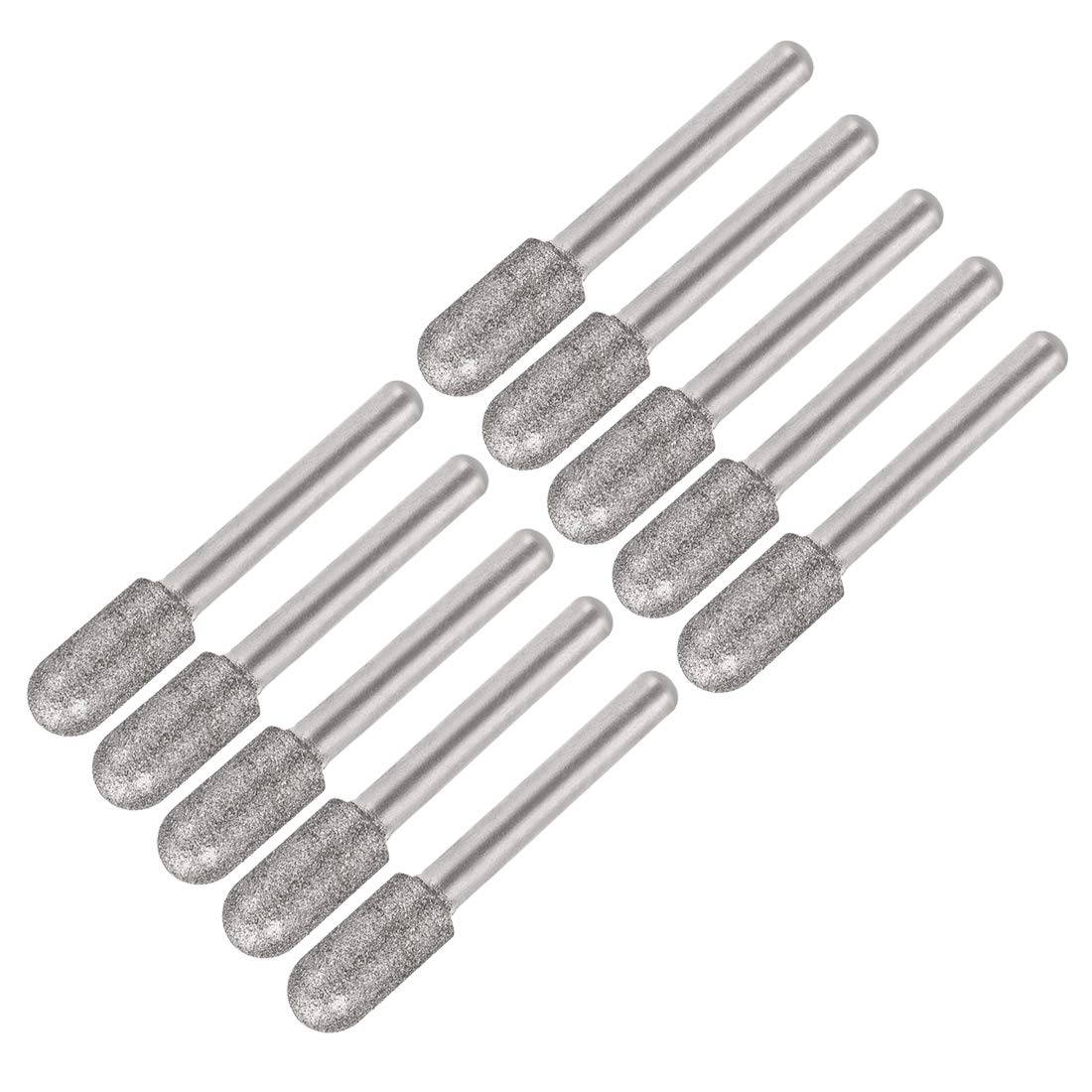 uxcell Diamond Burrs Grinding Drill Bits for Carving Rotary Tool 1/4-Inch Shank 6mm Cylindrical Ball Nose 120 Grit 10 Pcs — Amazon image 5