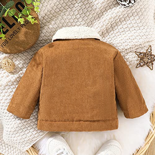 Xiaodriceee Toddler Baby Girl Boy Fall Winter Coat Long Sleeve Lapel Button Down Jacket Outerwear Kids Warm Clothes Outfit #TOP3