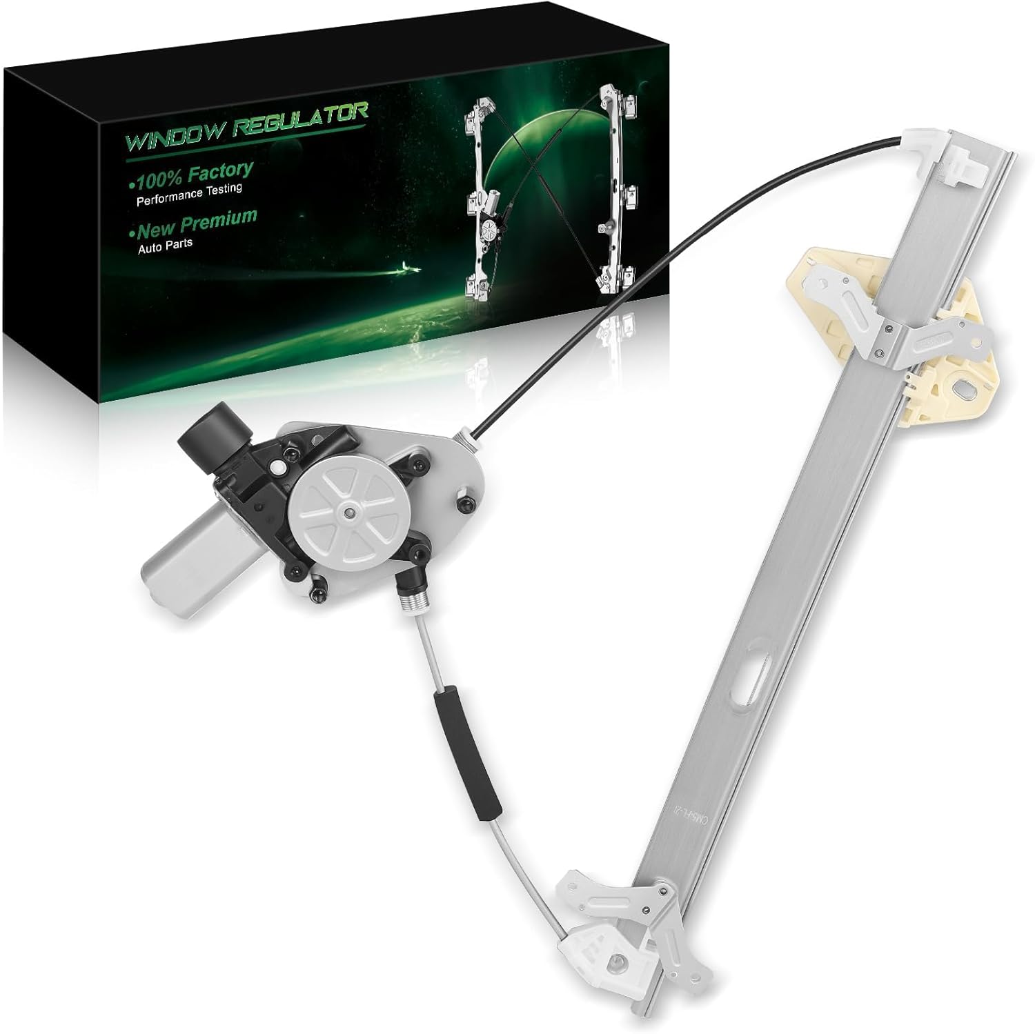 Front Left Driver Side Power Window Regulator with Motor for:-Honda Accord 2003 2004 2005 2006 2007 (Sedan 4-Door Only), with 6 Pins Replace OE# 741-306 741306 72250SDAA02