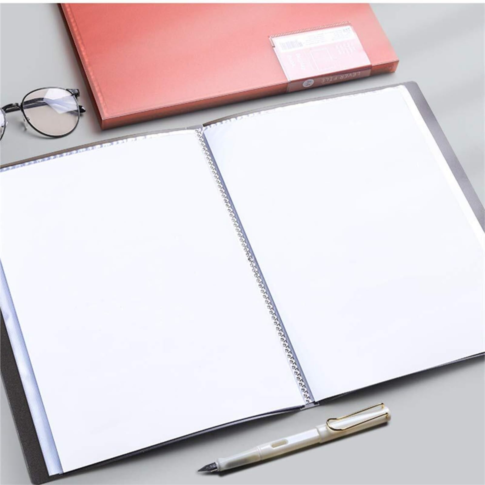 Porte-documents A4 avec pochettes transparentes, 80 pages de protection pour l'organisation de fichiers papier