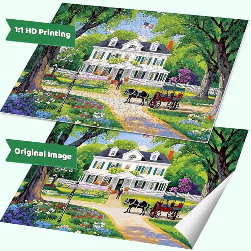 Puzzles para adultos 500 piezas, rompecabezas de 500 piezas, rompecabezas de verano para adultos, juego desafiante, regalo para fiesta de cumpleaños miniatura 4