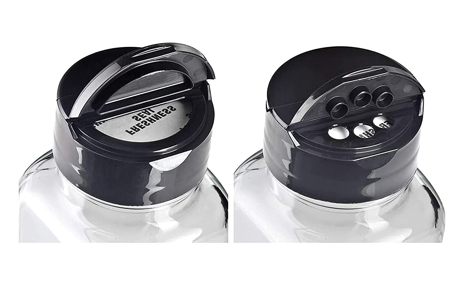 Square Glass Jar Spice Container Salt & Pepper Shaker Set, 135ml (6) — Amazon image 2