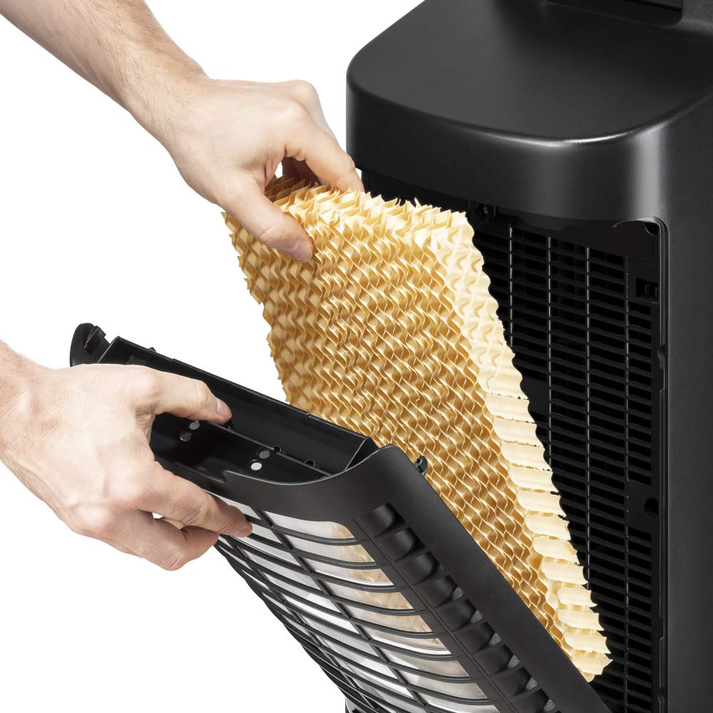 TROTEC Aircooler PAE 22 Klimatyzator przenośny 3 w 1 chłodzienie wentylacja i nawilżanie powietrza dla pomieszczeń do 24m² / 60m³ do całorocznego zastosowania