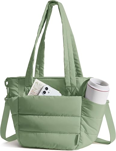 BAGSMART Lunch Bag Women Small Insulated Tote with Lunch Compartment Quilted Lig