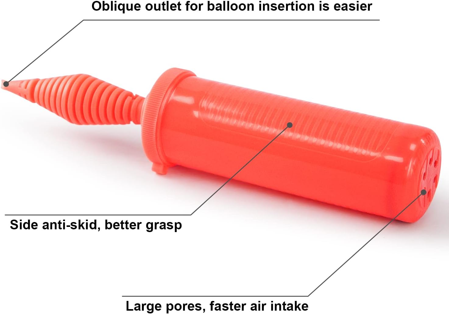 Maylai Balloon Pump Hand - Balloon Pump Handheld for Balloons, 2-Way Double Action Air Inflator Pump (Red-02)