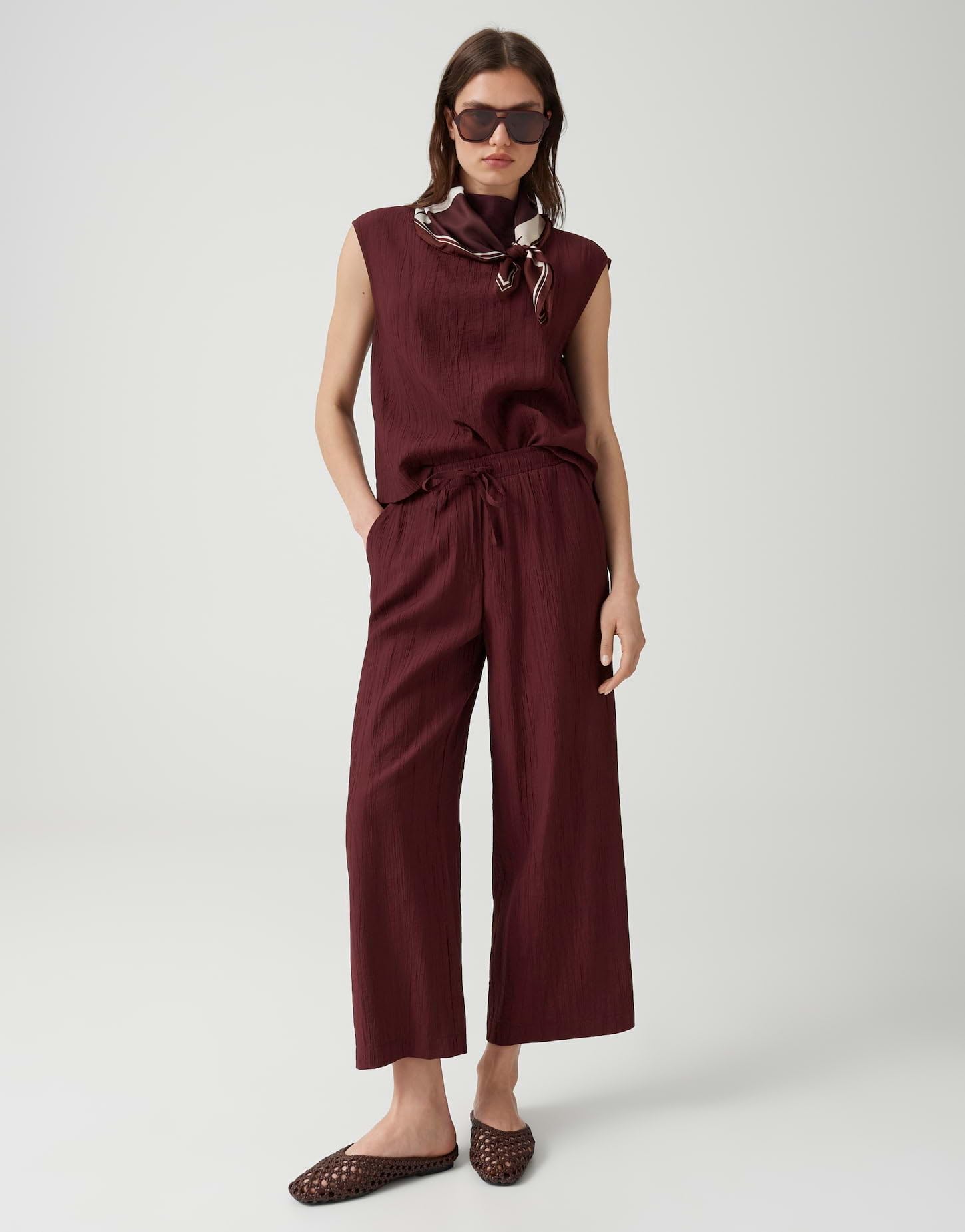 OPUS Damen Culotte | MAROU Crinkled Wide Leg mit flexiblen Komfortbund