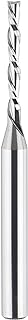 SpeTool Extra Long Spiral Router Bit Down Cut 1/8 inch Cutting Diameter, 1/4 inch Shank 3 inch OVL HRC55 Solid Carbide End Mill for Wood Cut Carving Engrave