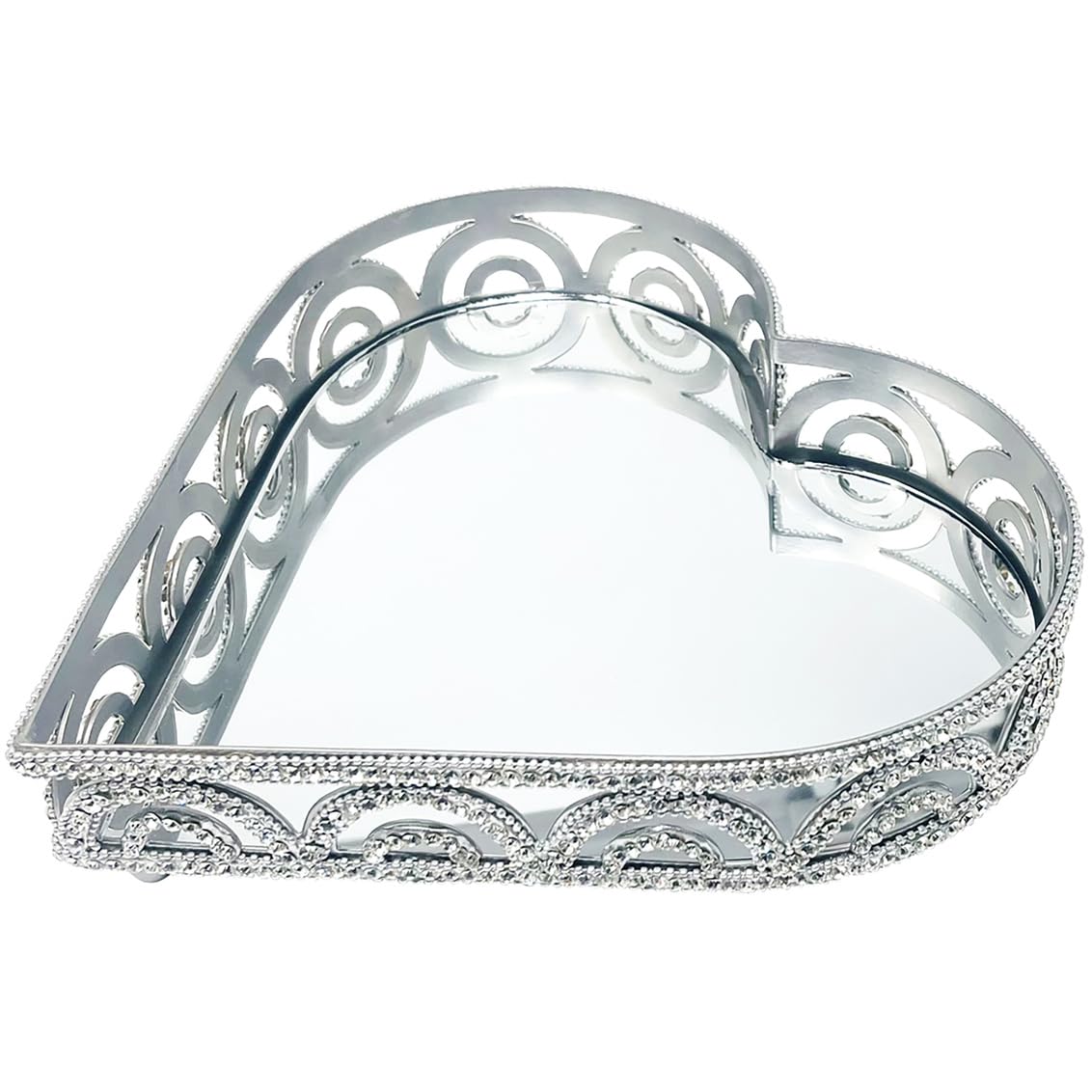 godinger jewel tray, jewelry tray, jewelry organizer, vanity tray, decorative organizer, glam tray, heart shaped