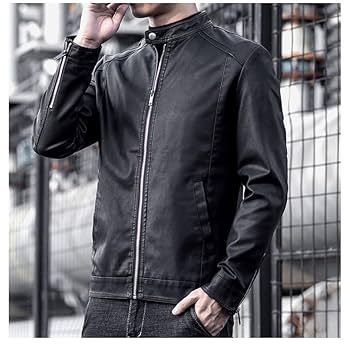 良品 And A ライダースジャケット 羊革 シングル ブラック 38サイズ Amazon.co.jp: M~4XL レザージャケット メンズ 大人 かっこいい