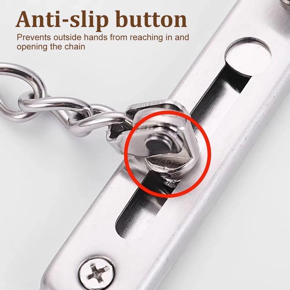 Catena di sicurezza per porta, in acciaio inox, per porte e finestre interne