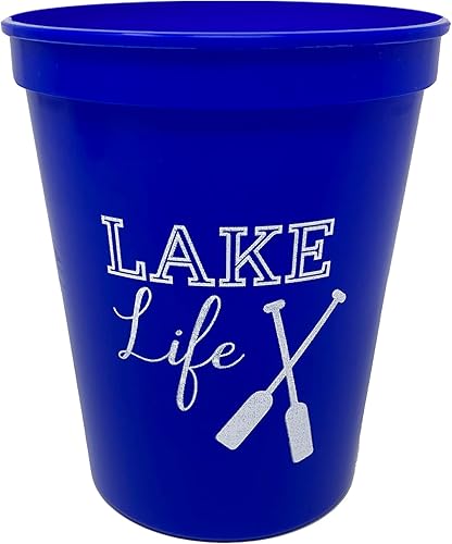 Miniatura 7 de Vasos de fiesta con texto en inglés Celebration Saying - 12 Lake Life (blanco)