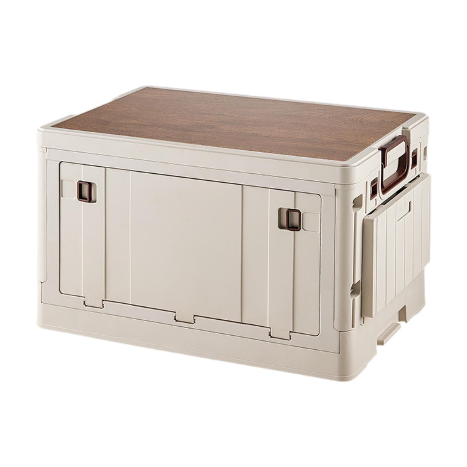 Camping Aufbewahrungsbox, Faltbare Camping Aufbewahrungsbox, Gepäckaufbewahrungsbox, Aufbewahrungsbox mit Deckel, T, Hellgrau