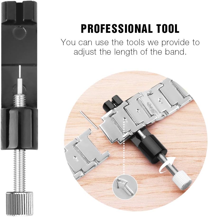 SUPOIX Compatible for Samsung Galaxy Watch 7 6 5 4 40mm 44mm /Galaxy Watch FE 2024/Galaxy Watch 42mm/Galaxy 3 41mm/Active 2 Band, 2 Pack 20mm Women Jewelry Bling Metal Replacement Strap (Silver) - Image 3