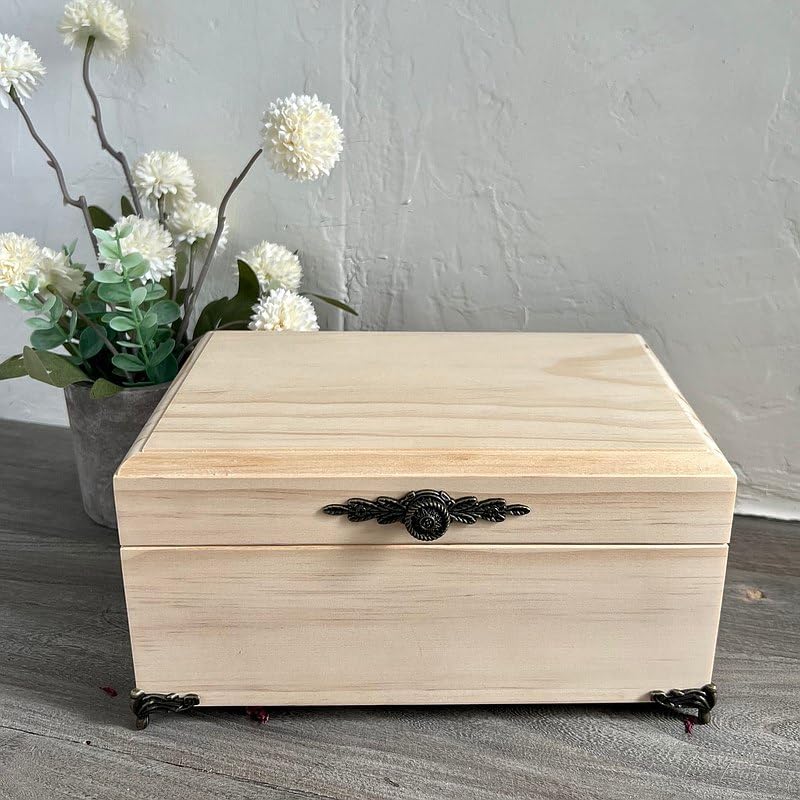 Miniatura 5 de 24 patas de caja de latón antiguo para caja de madera, joyería en el pecho, esquina de almacenamiento, protector de aleación de zinc para relieve,