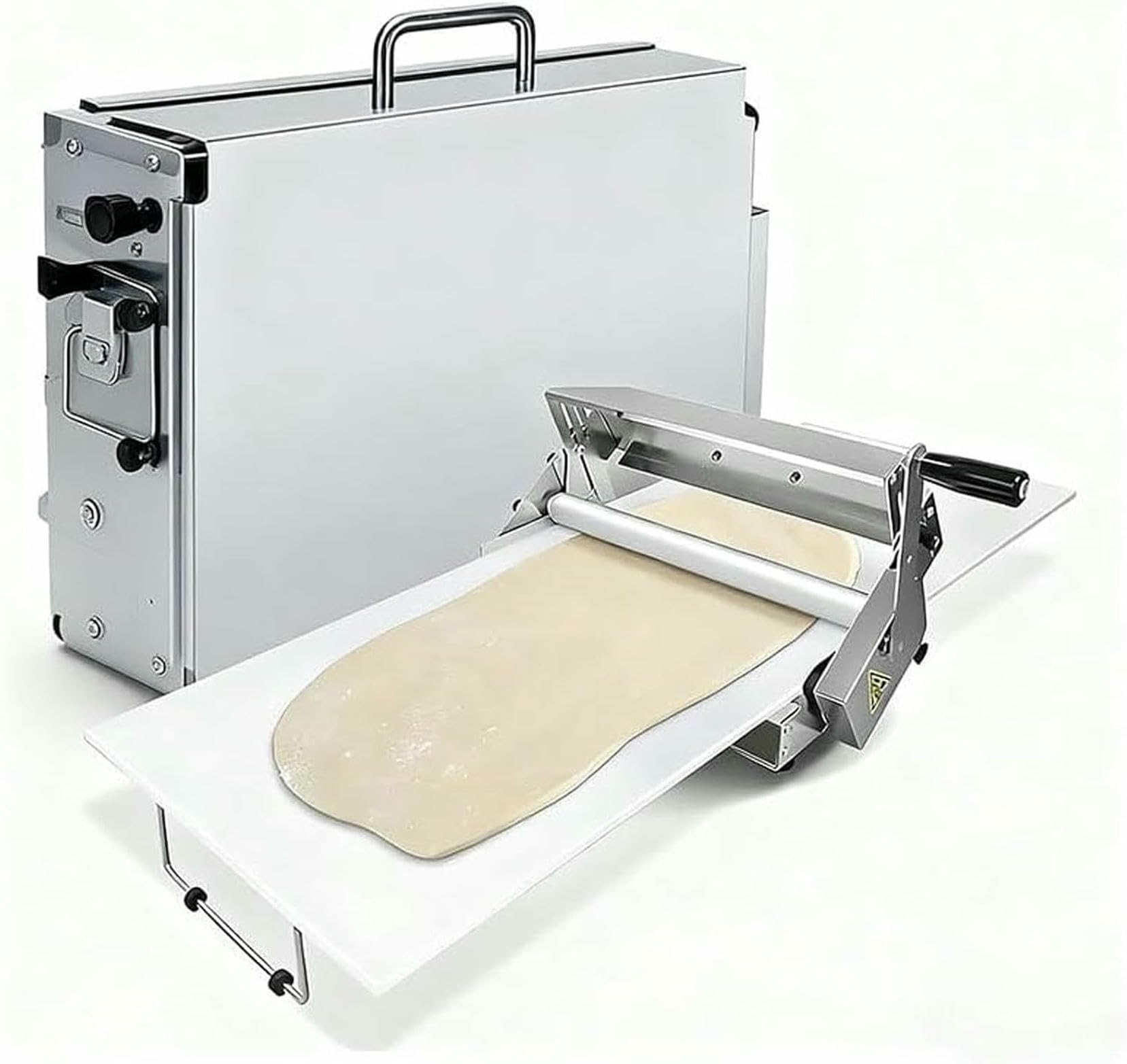 Máquina laminadora de masa plegable con espesor ajustable para pastelería y pizza