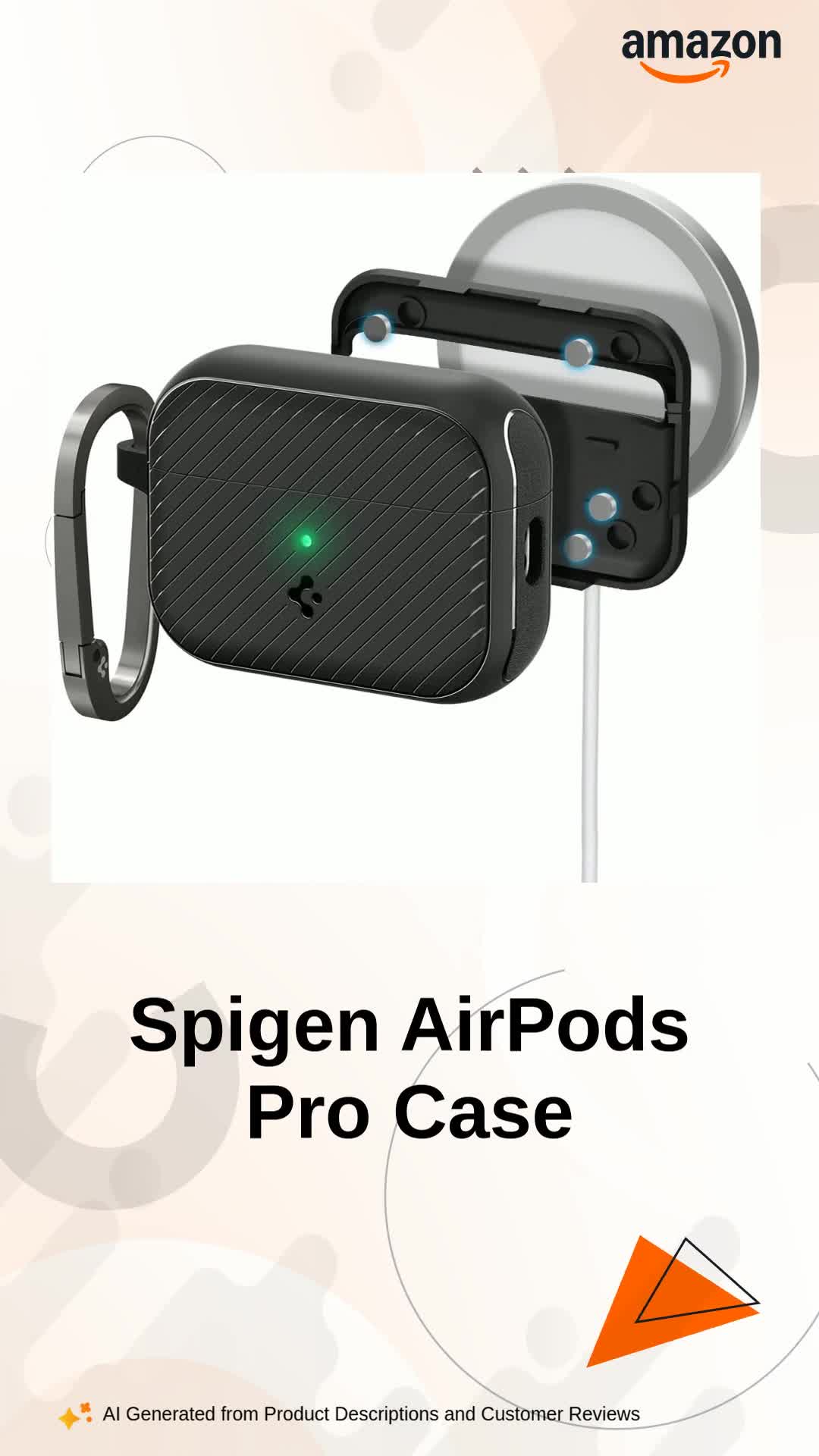 Spigen for AirPods Pro 2(2022/2023) Case, Carabiner Included