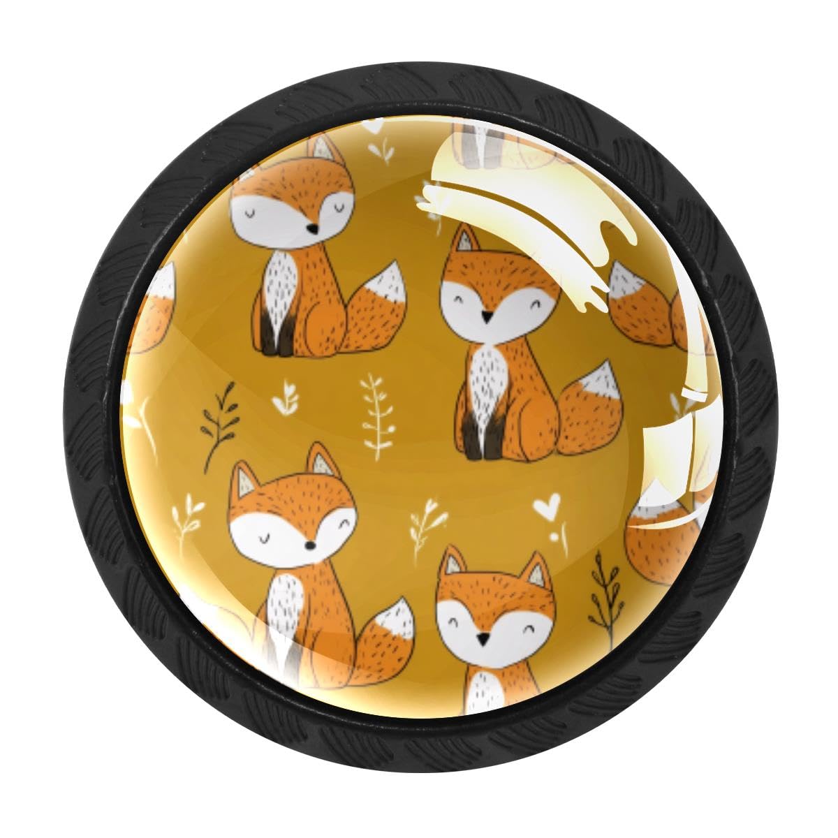 Heoeh Multi 2 4 Pcs Kitchen Cabinet Knobs, Fox Animal Drawer Knobs Dresser Handles