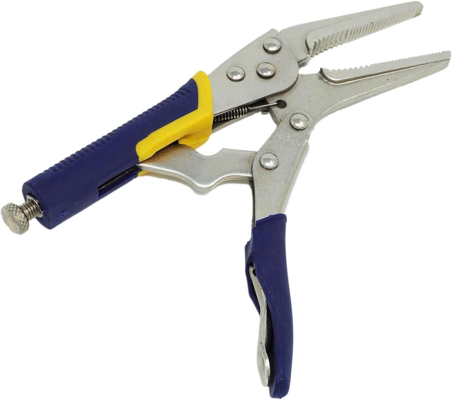 Dapetz ® Locking Pliers/Long Nose Mole Grip Locking Vice Grip Pliers 9" Locking Grips Straight Soft Grip Handle Made from Hardened & Tempered CRV Steel