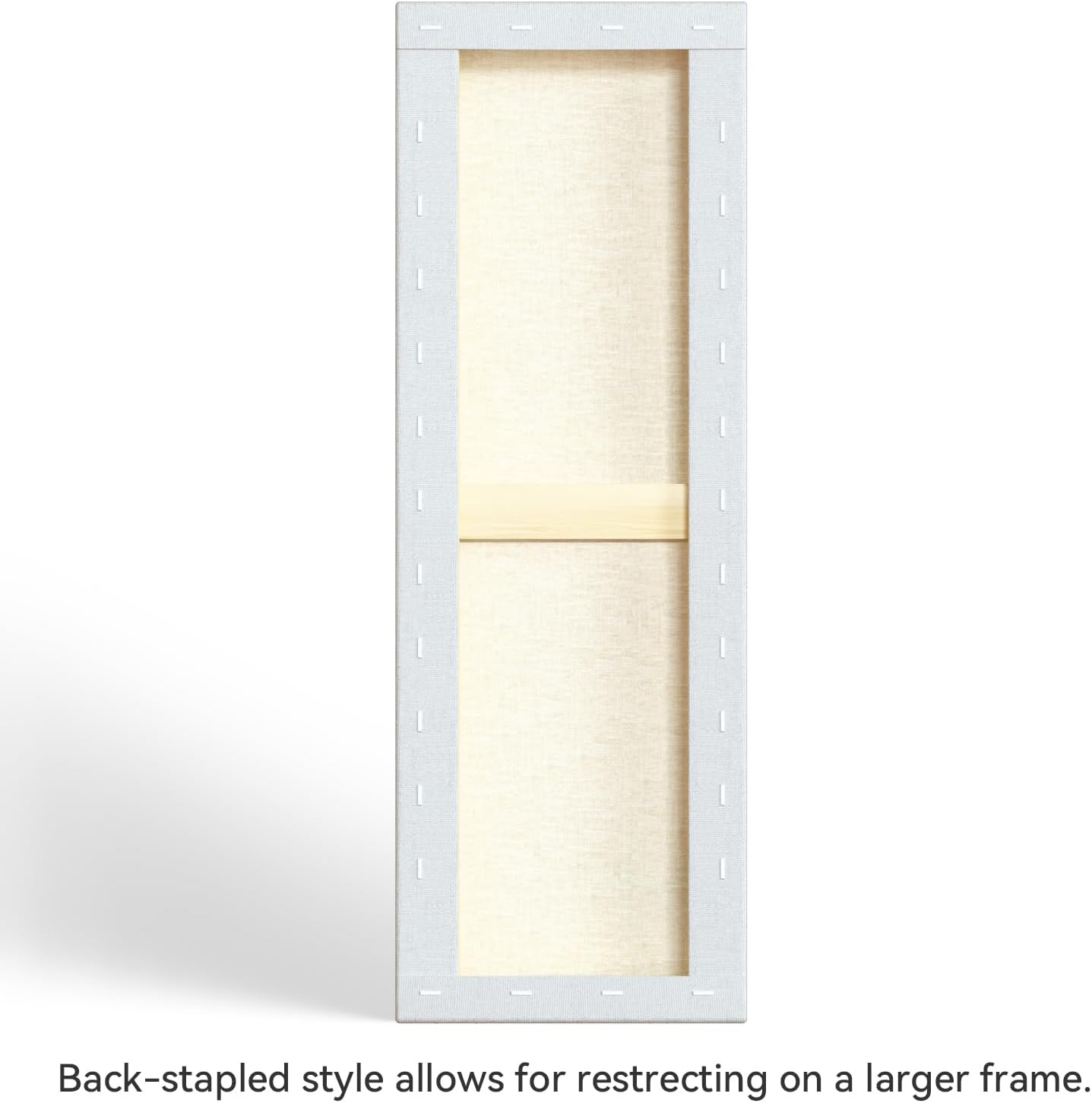 PHOENIX 8x24 Inch 3 Pack Artist Canvas - Long Skinny Stretched Canvases for Painting - 3/4 Inch Profile, 100% Cotton 11 Oz. Gesso Primed White Blank Professional Canvas Oil & Acrylic Paints