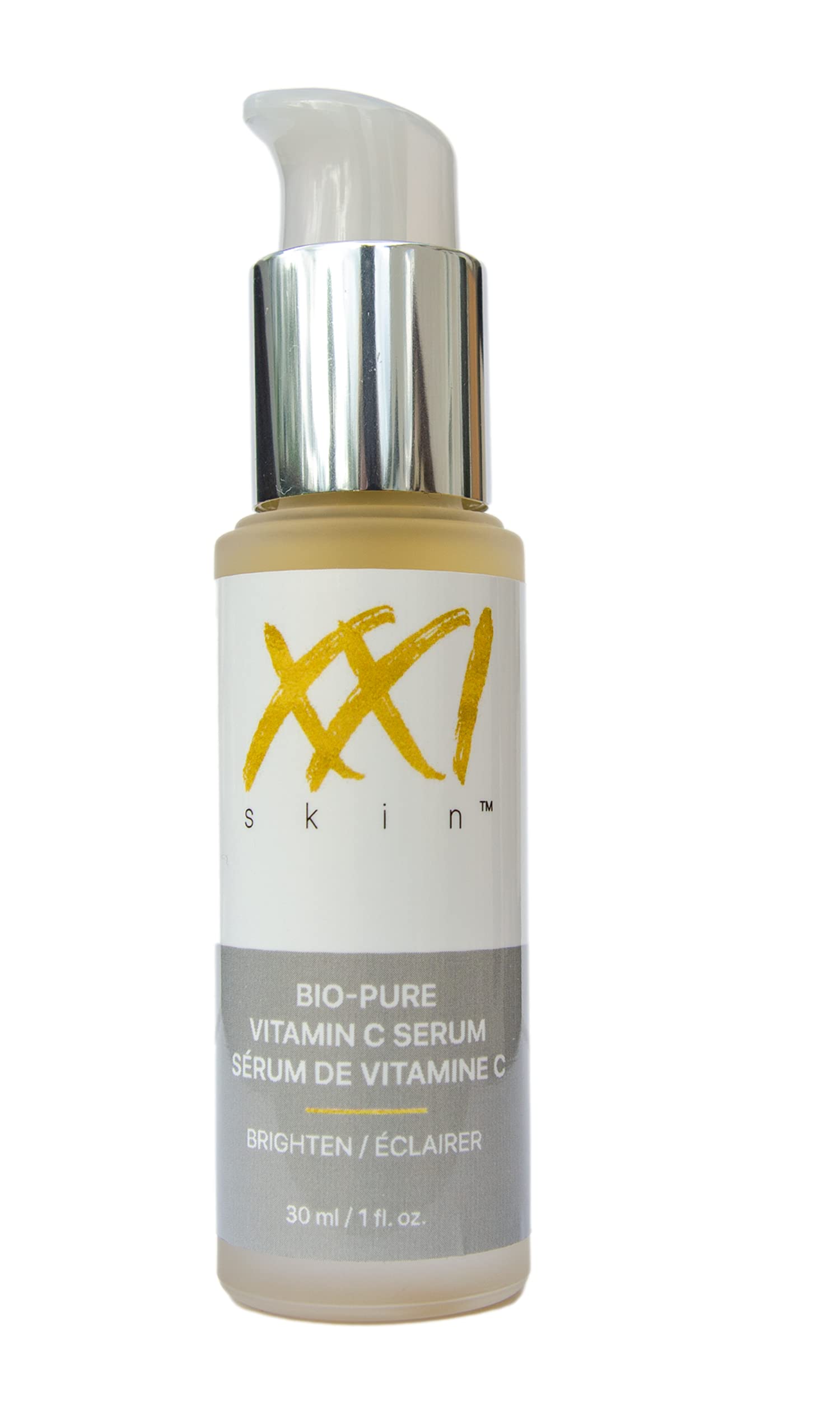 XXI Skin | Bio-Pure Vitamin C Serum 20% | Vitamin E & Ferulic Acid | Skincare that Brightens & Helps Treat Dark Spots, Fine Lines, Wrinkles | 1 Fl Oz