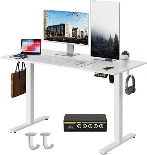 Electric Standing Desk,48x24 Inches Adjustable Height Stand up Desk, Sit