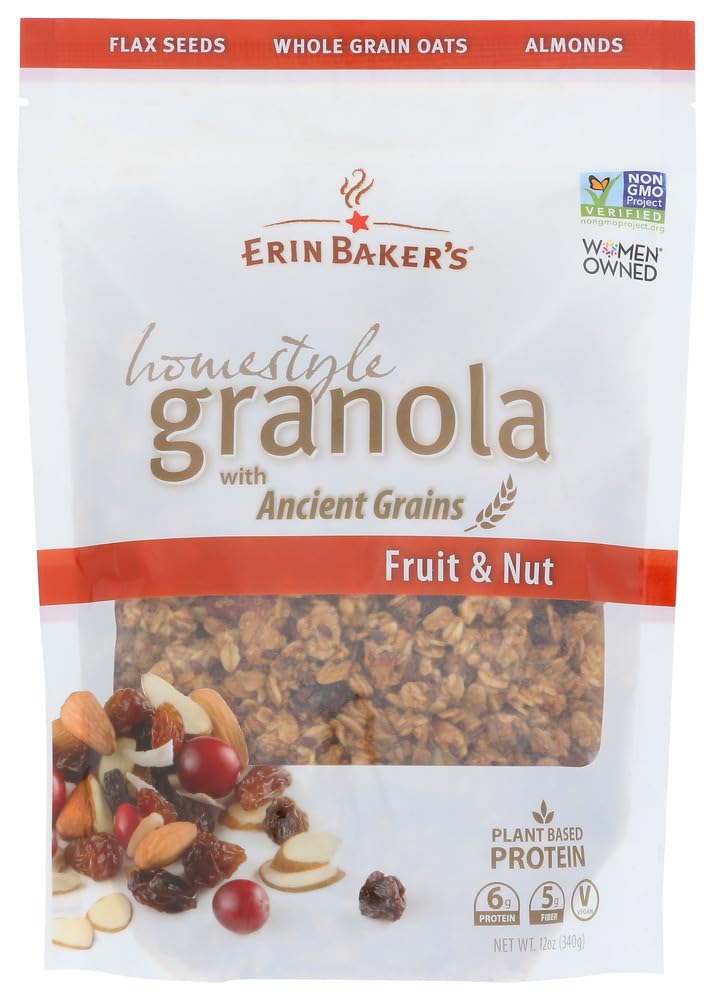 Erin Baker's Homestyle Granola with Ancient Grains-Fruit & Nut-2 packs